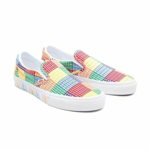VANS Pride Classic Low Womens Slip-on Shoes Multicolor VN0A33TB3WJ1 NEW Sz 8.5 - Picture 3 of 7